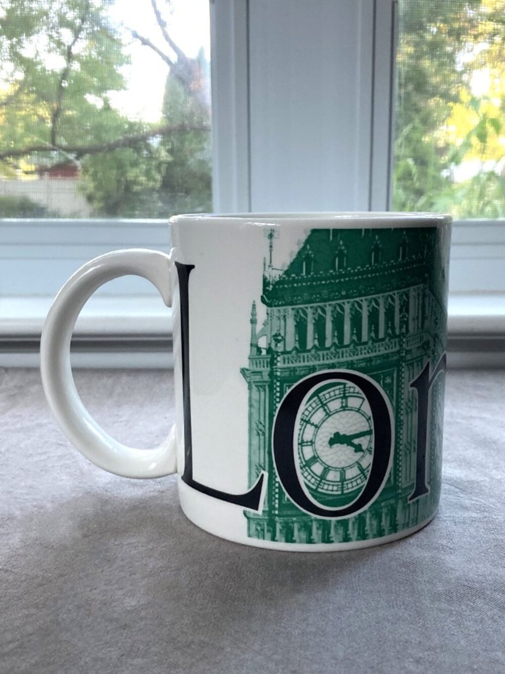 Starbucks LONDON City Mug 2002 England Big Ben Collector Series oversized Coffee